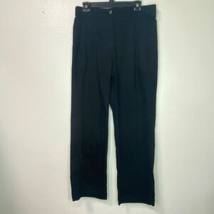 Banana Republic Womens Black Weekender Straight Fit High Rise Cotton Pants Sz 8